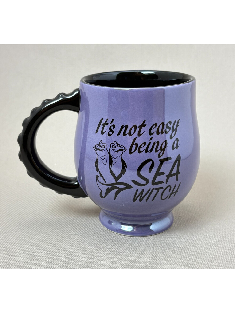 Disney Ursula Sea Witch Coffee Mug Purple Iridescent Tentacle Handle 16oz